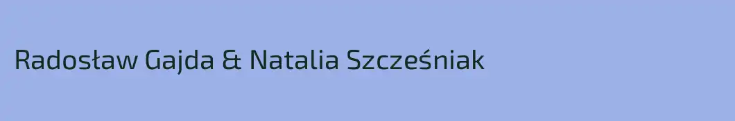 Radosław Gajda & Natalia Szcześniak